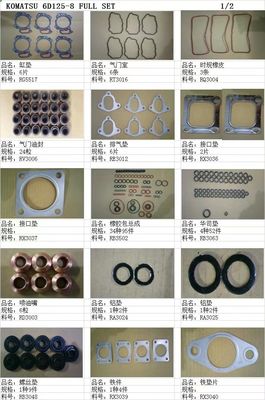 Engine Overhaul Cylinder Head Gasket Kit Full D1105 6D125